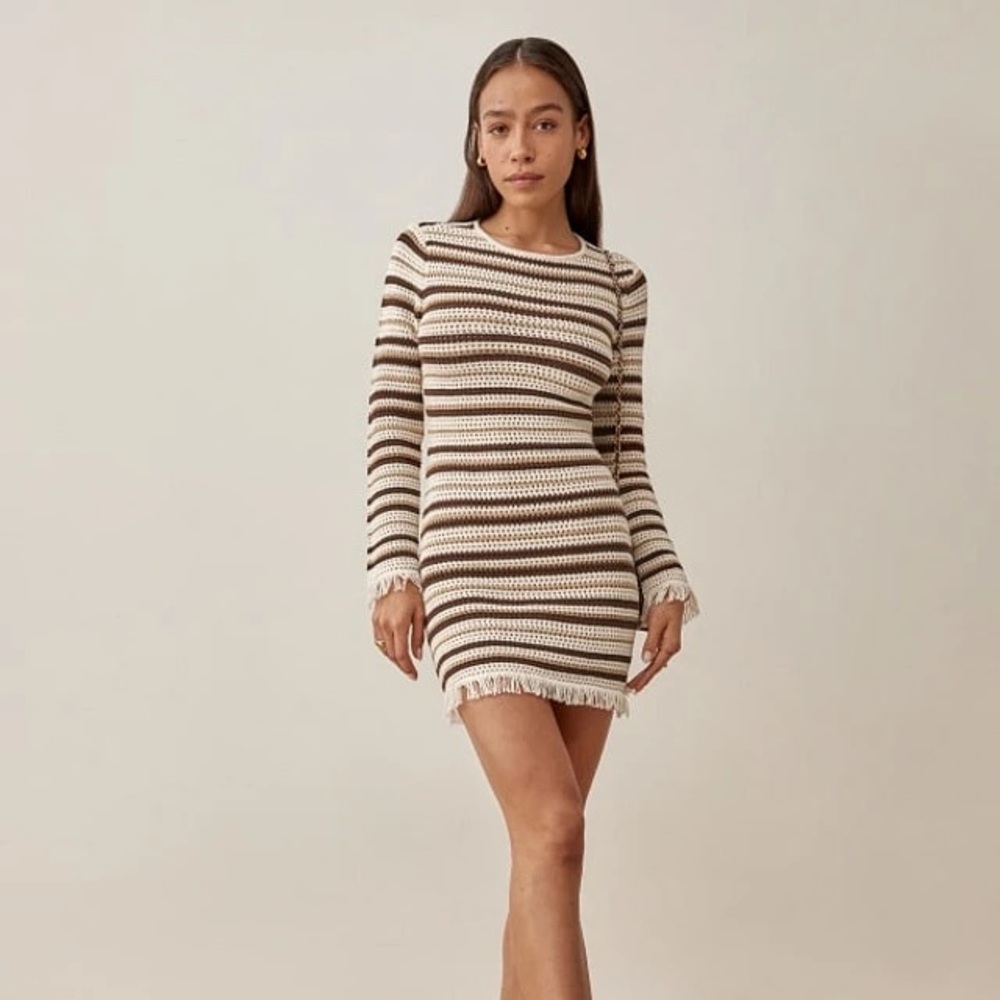 Reformation Pesca Open Knit Dress